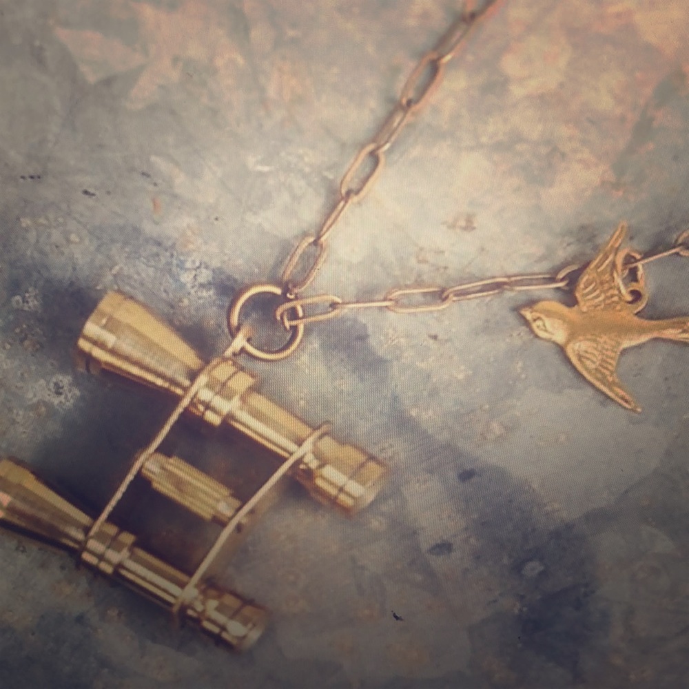 Binocular Bird Necklace